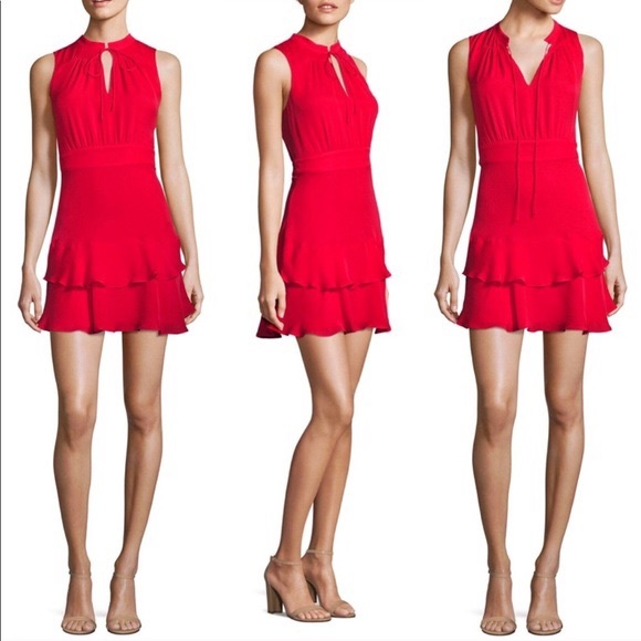 PARKER MATILDA RED DRESS - Picture 1 of 7
